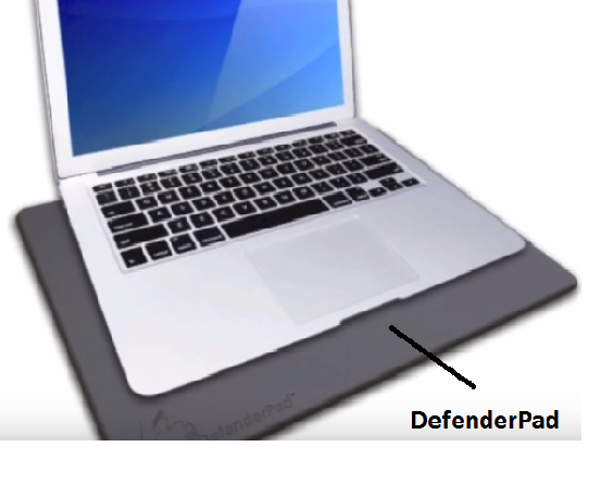 Laptop with DefenderPad
