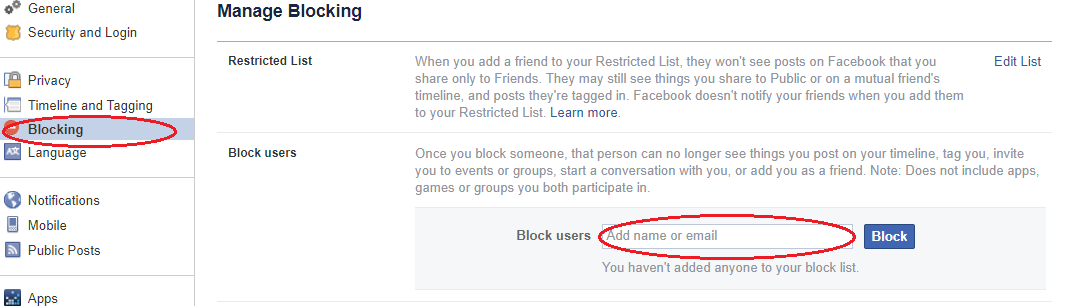 Block and Unblock Friends on Facebook 