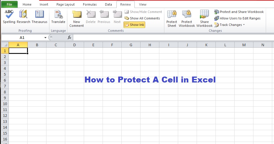 how to protect a cell in excel