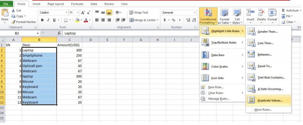 how to find duplicates in excel