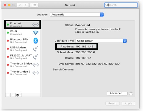 how to find ip address