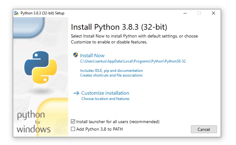 how to install python on windows 10