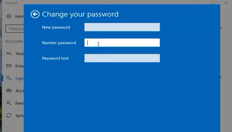 How to Change Password in Windows 10